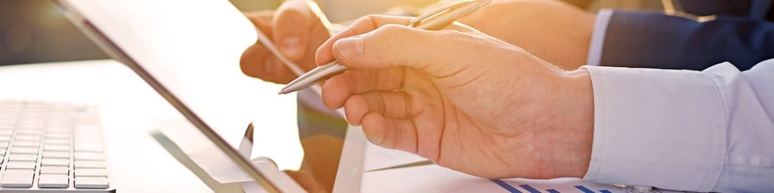 Reviewing on tablet