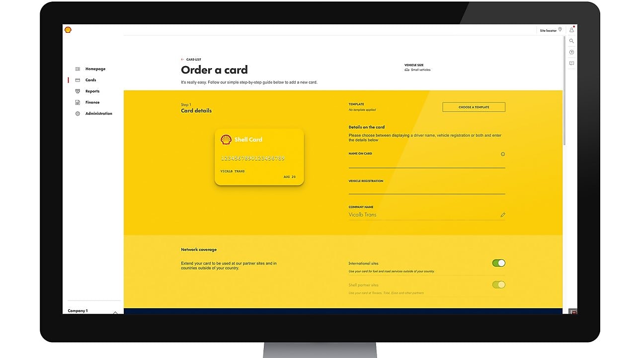 Comandați Cardul Shell în mai puțin de 2 minute