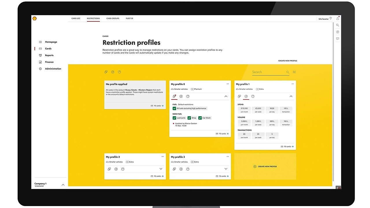 Siguranță avansată: restricționați și setați limitele cardului, oricând