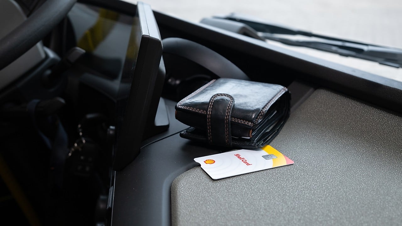 Shell Card inside the vehicle