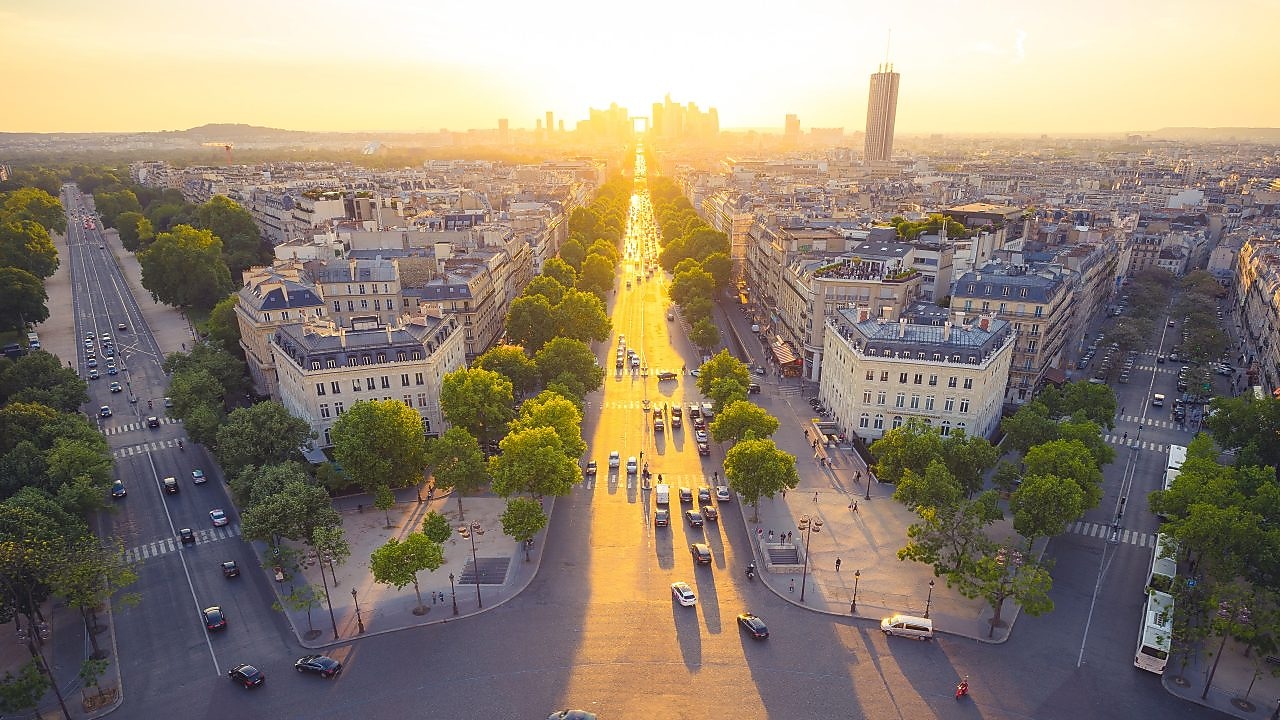 Apus de soare în Paris