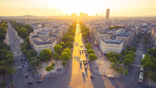 Apus de soare în Paris